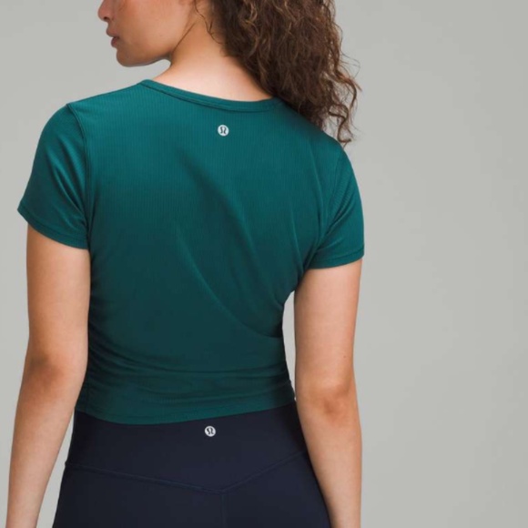 All It Takes Ribbed Nulu T-Shirt ColourStorm Teal size 12 - Picture 3 of 9